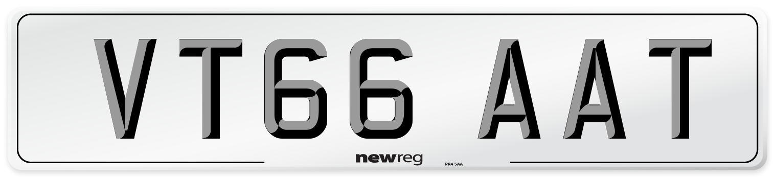 VT66 AAT Number Plate from New Reg